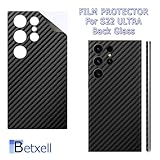 S22 Ultra Skin Wrap 3M Film Protective Back Glass Galaxy S22 Ultra Decal (Carbon Fiber) - Image 3