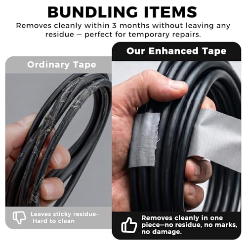 Image of SWRT 9 Mil Duct Tape Heavy Duty, 2 in x 45 YD, 3-Pack, Black /Silver /White