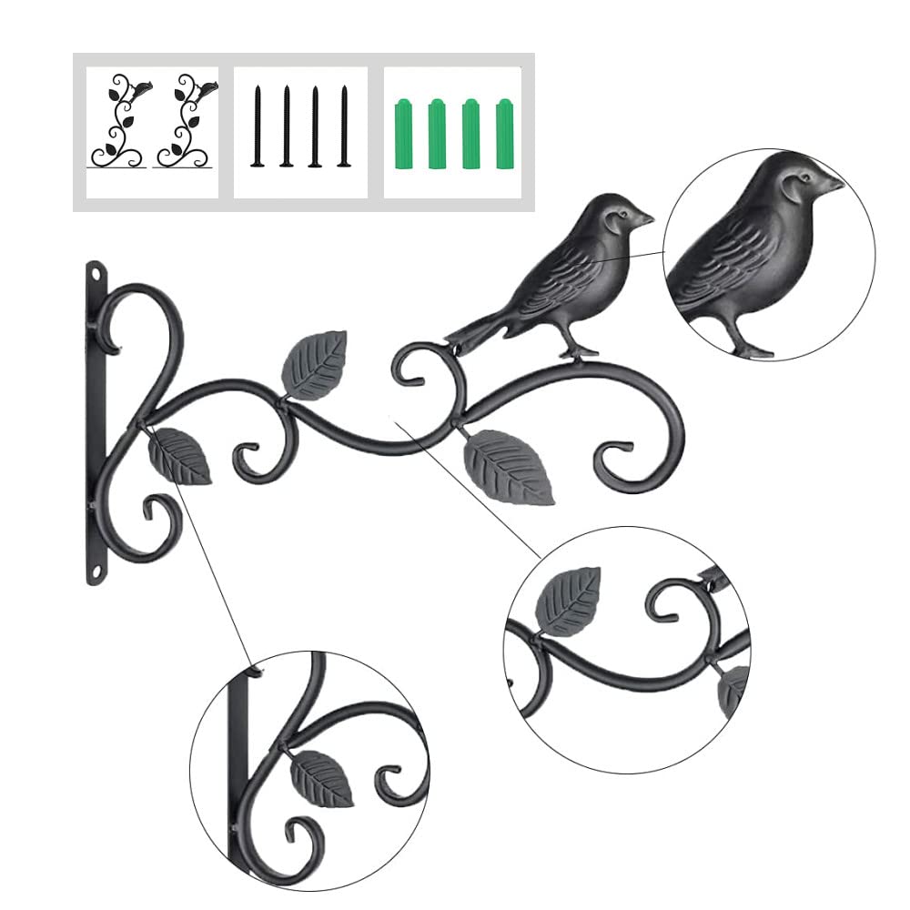 AINIUNIU Ganci Da Parete Per Cesti Appesi - 2 Staffe In Ferro Per Piante, Lanterne E Decorazioni - Foto 9