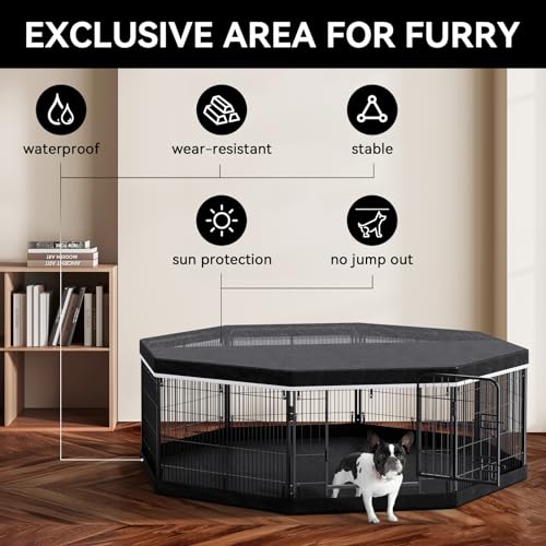 PJYuCien-Dog-Playpen-Plus-Storage-Bag-for-Camping-24-H-Dog-Pen-with-Extra-Hard-Bottom-and-TopHeavy-Duty-Puppy-Playpen-for-PuppiesSmall-Dogs-8-Panels - Cucciolini Doodles   PJYuCien-Dog-Playpen-Plus-Storage-Bag-for-Camping-24-H-Dog-Pen-with-Extra-Hard-Bottom-and-TopHeavy-Duty-Puppy-Playpen-for-PuppiesSmall-Dogs-8-Panels