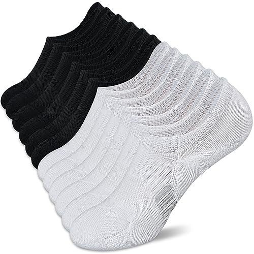 No Show Socks Womens Athletic Cushion Ankle Footies Low Cut 5-6 Pairs