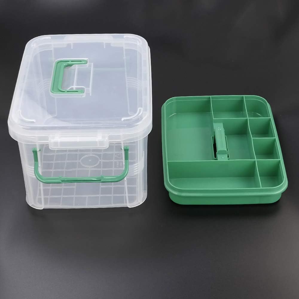 Large Family First-Aid Box, Clear Medicine Storage Box with Tray