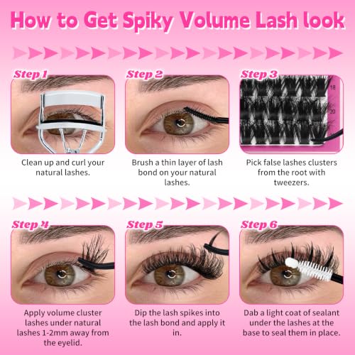 Lash Clusters Kit 472Pcs DROPS TO (Set name: Mega 80D+100D+Bottom+Spike Lash Kit) - image 8