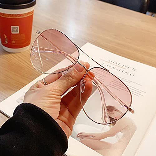 Lunettes de soleil pilote rose et rondes avec verres de protection intégrale UV400