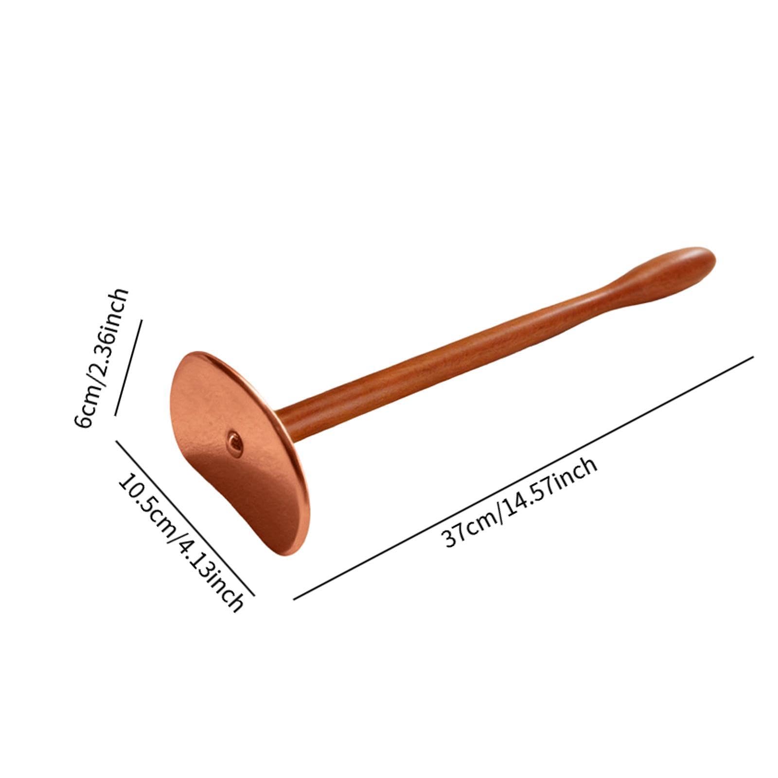 Gua Sha Tabla de Madera con Placa de Cobre para Masaje Manual Herramienta Multifuncional Ergonómica de Auto Corporal Tradicional China Adecuad, L