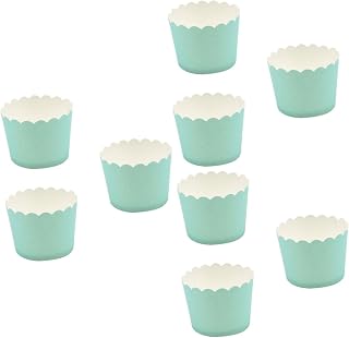 72piezas Envoltorios De Papel Para Muffins y De Color Sólido Verde Para Fiestas y Celebraciones