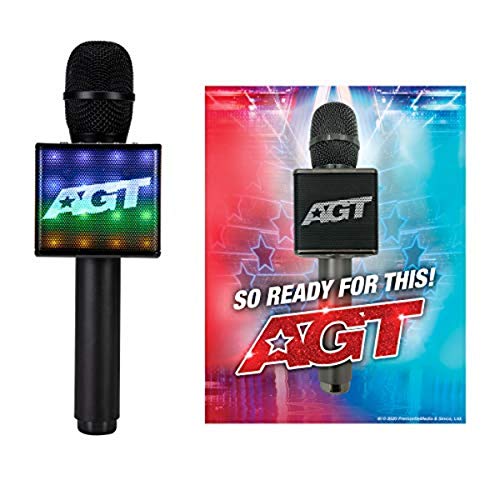 First Act America’s Got Talent Deluxe Microphone Play, Duo Color Black & Gray Wireless Mic, Includes Poster, USB Cable – for Singing, Karaoke, Parties