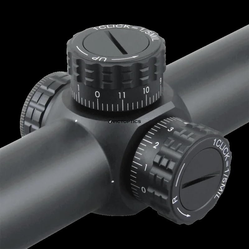 Vict Optics Mira Telescópica S6 1-6x24 FSP, Retícula Iluminada Roja y Verde, 30mm, Resistente al Agua