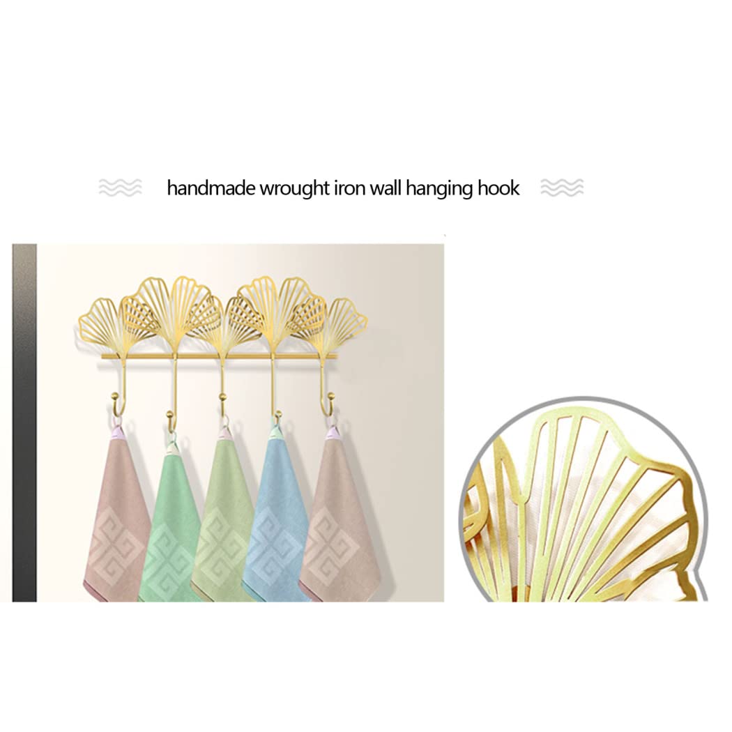 4 Ganci Da Parete A Forma Di Fiore Dorato – Decorativi In Metallo Per Appendere Sciarpe, Chiavi, Asciugamani, Borse – Ferro Resistente Con Viti Incluse