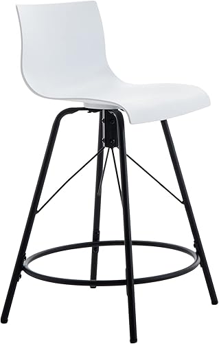 Miniatura 7 de annjoe Taburetes de bar giratorios de metal para mostrador, sillas de asiento de plástico, juego de 4 para interiores y exteriores, hogar, cocina,