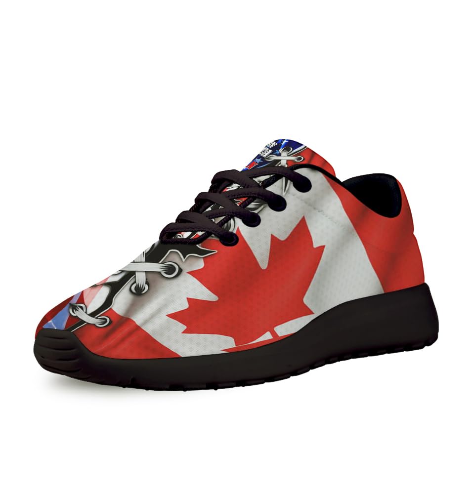 Canadian American Flag Shoes for Women Men Trail Running Casual Fashion Sneakers Slip-on Tennis Shoes