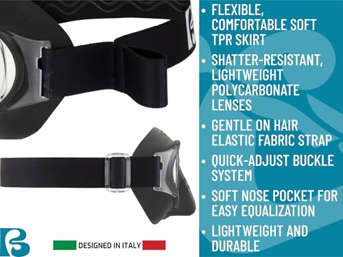 Cressi Adult Snorkel Mask – Ligera, lentes resistentes a impactos, para nadadores principiantes - Force – Diseñada en Italia miniatura 4