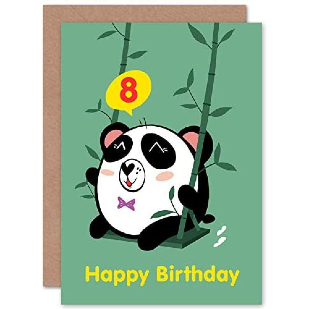 Artery8 Greeting Card - 8th Birthday Card - Green