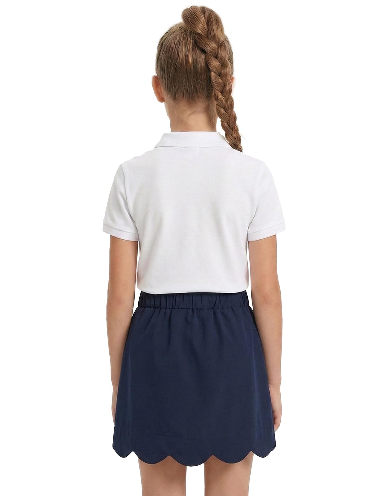 Spring&Gege Cort per bambine con tasche, pantaloncini integrati, elastico in vita, graziosa gonna corta estiva
