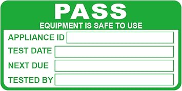 200pcs 1x2 pat Testing Label Pass with 20pcs Failed Equipment Test Sticker