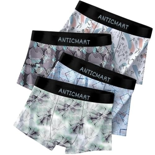 Image of Men's Airsoft Anti-Bacterial Trunks (Pack of 4) | Breathable Nylon | Sweat-Wicking Comfort | Everyday Regular Fit