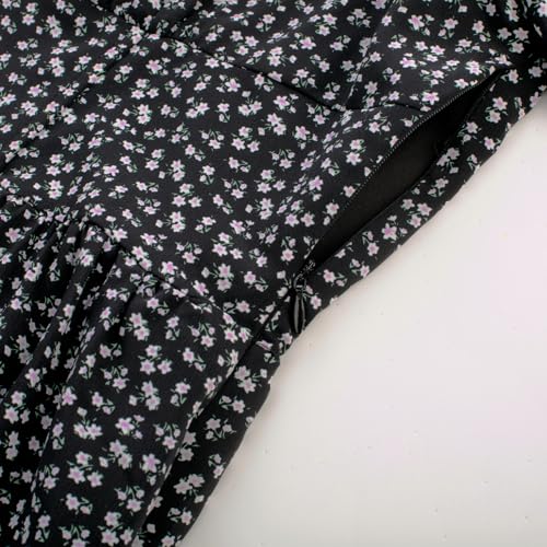 Image of Scarlet Darkness Women's Floral Corset Dress with Split 2026 Summer Spring Square Neck Midi Milkmaid Dresses