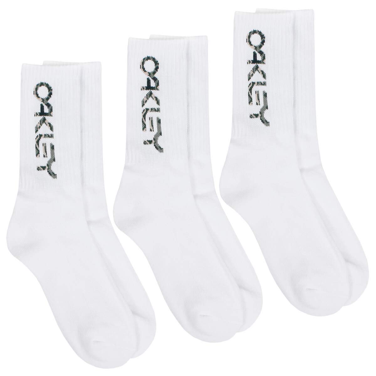 Oakley Men's B1b Socks 2.0 (3 Pack) (3 PCS), White, Medium
