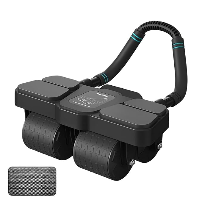 IGNITO Ab Roller Wheel for Core Strengthening, Abdominal Exercise Machine with Elbow Support, Portable Fitness Equipment for Home Gym Workouts, Belly Fat Burner, Workout Exerciser Abs Slider for Men & Women