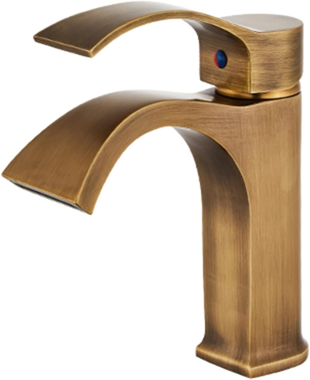Robinet monotrou de salle de bain avec mitigeur en laiton noir antique B