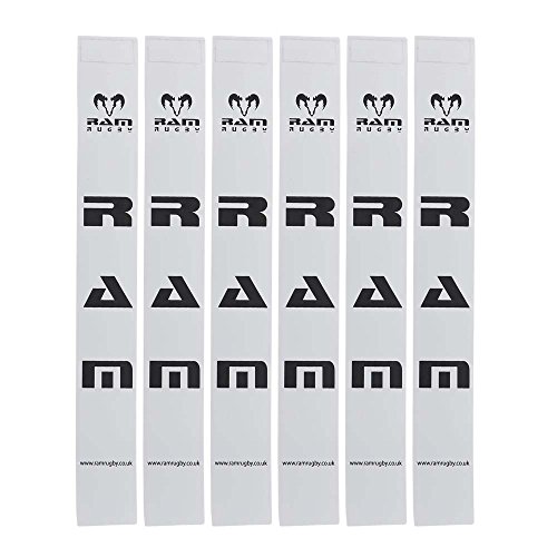 Ram, set da 20 cintole da rugby, 6 colori, White