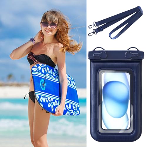 Waterproof bag for swimming, waterproof bag for phone, mobile phone case closure with lanyard, touchscreen protector case, clear swimming accessories for snorkelling - Image 2