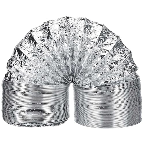 Tubo Campana Extractora Tubo de ventilación de 2 m, 4 pulgadas de diámetro y 100 mm, tubo de aluminio de PVC, manguera de ventilación de aire, conducto de escape flexible, sistema de ventilación de ai