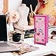 YOBRO Mini-Metallspind mit Schloss – Funktionaler Safe mit Magneten für Schreibtisch, Schlafzimmer, Büro & Schule (Rosa und Rosen)