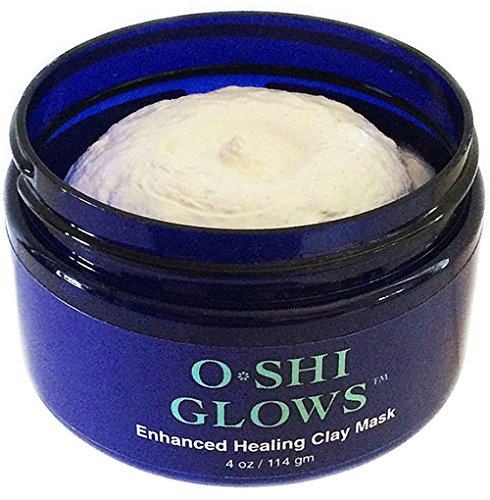 Facial Healing Clay Mask for All Skin Types; Beneficial for Oily Skin, Acne, Clogged Pores; Cleanse, Detoxify, Nourish with Kaolin & Bentonite Clays, Aloe, Spirulina & Organic Herbs