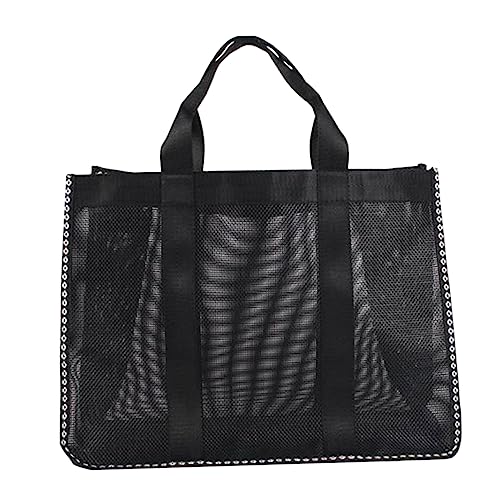 BESTYASH Beach Cooler Bag Packable Beach Bag Mesh Storage Large Tote for Outdoor Bathroom