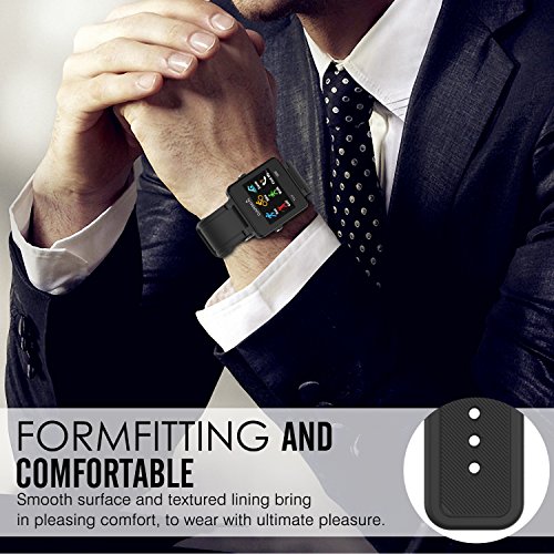 Moko Watch Band Compatible With Garmin Vivoactive, Soft Silicone Replacement Fitness Bands Wristbands With Metal Clasps For Garmin Vivoactive/Vivoactive Acetate Sports Gps Smart Watch - Black #TOP3