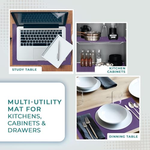 Image of EVA Food Grade Washable Anti Slip Mat /Sheet for Fridge, Shelf Liner, Table, Kitchen Drawer mat (3 Meter) (Brown)