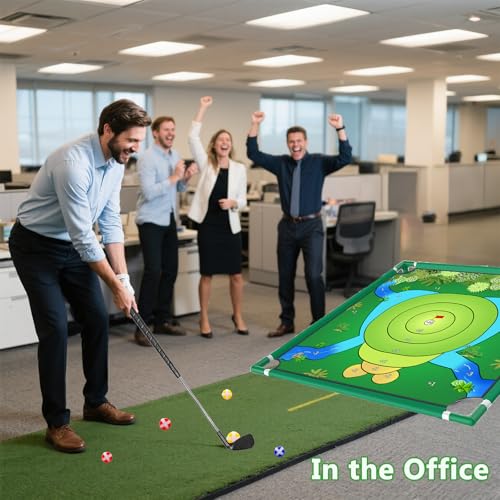 VQRZG Golf Chipping Outdoor Game, Portable Yard Practice Set, Indoor & Lawn Play for Adults and Family, Backyard, Beach, Office Party, Golf Gifts for Men (Golf Chipping Game Set) — view 5