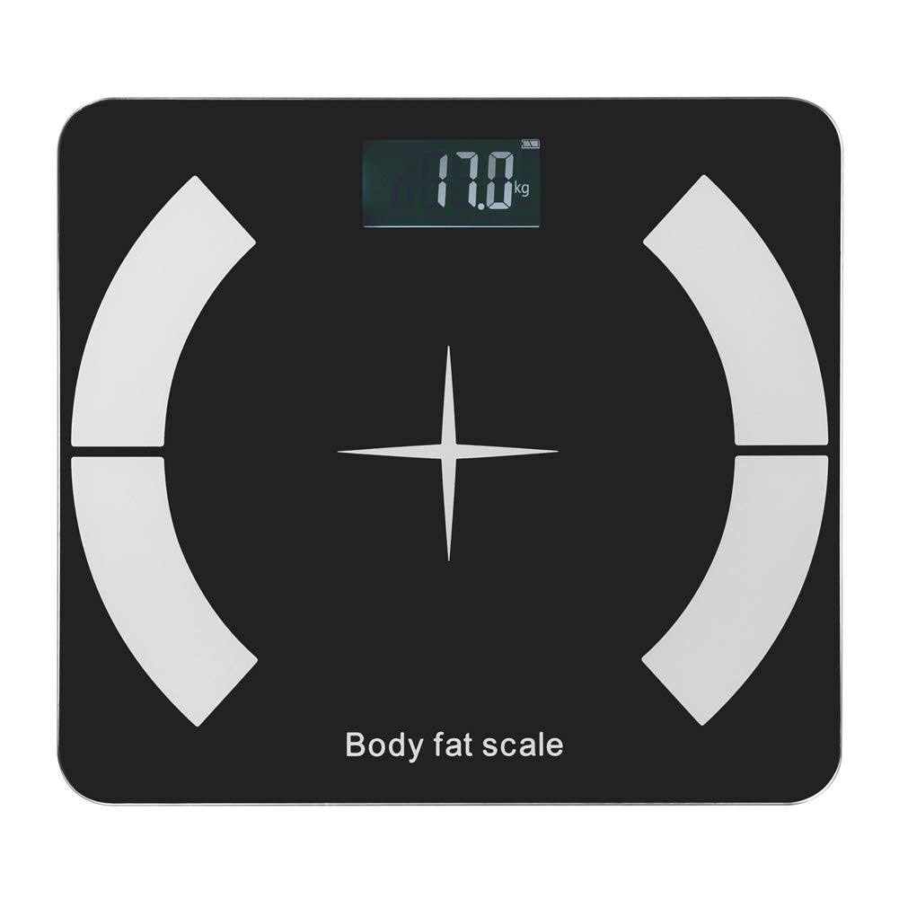 Generic Bilancia per Grasso Corporeo Bluetooth, Bilancia Intelligente Ad Alta Precisione per Uso Domestico, ABS Resistente e Vetro Temperato, Dimensioni 290x265x23 Mm