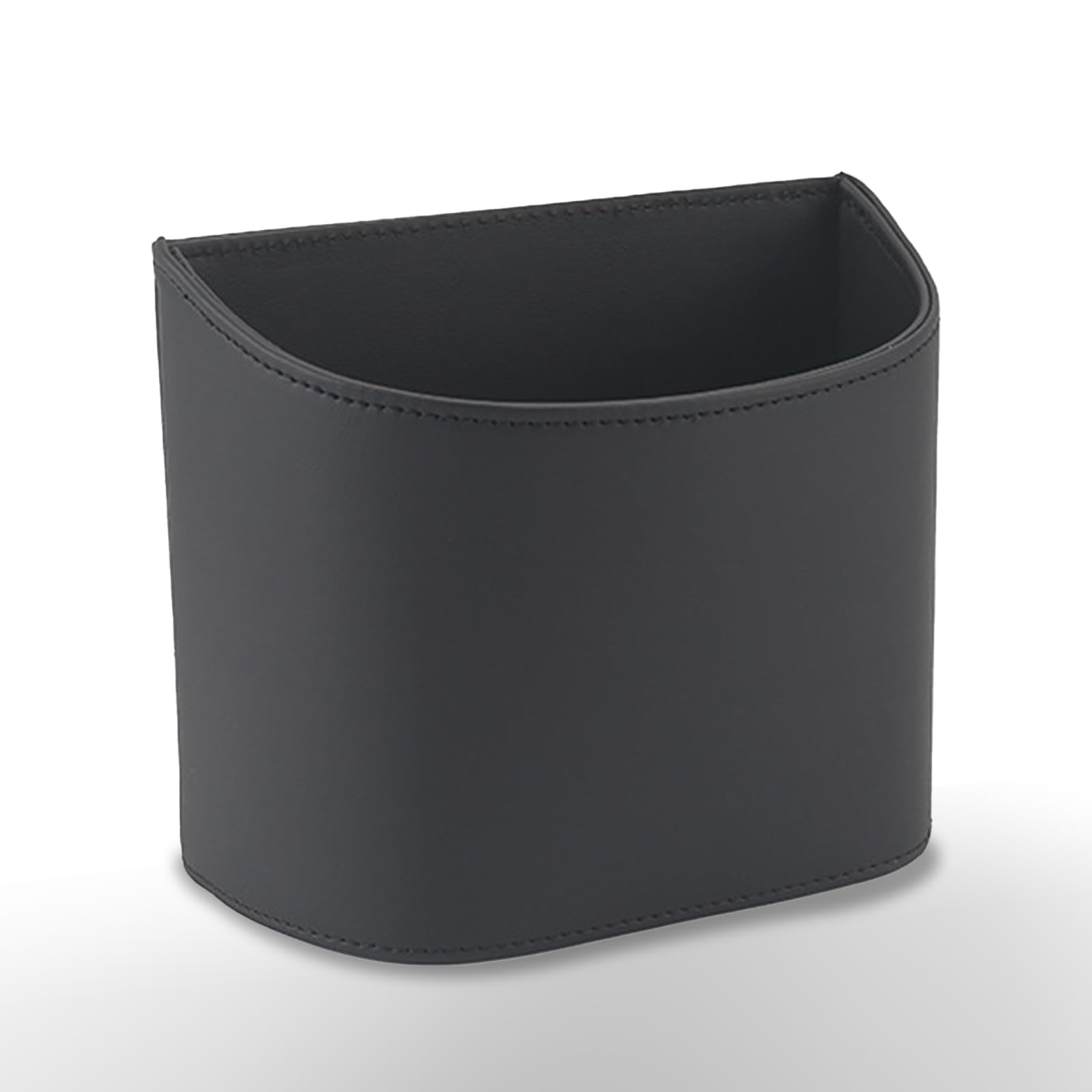 Poubelle de voiture noire étanche - Jolie petite poubelle de voiture à suspendre à la porte - Organiseur pour siège arrière/siège avant/console (noir)