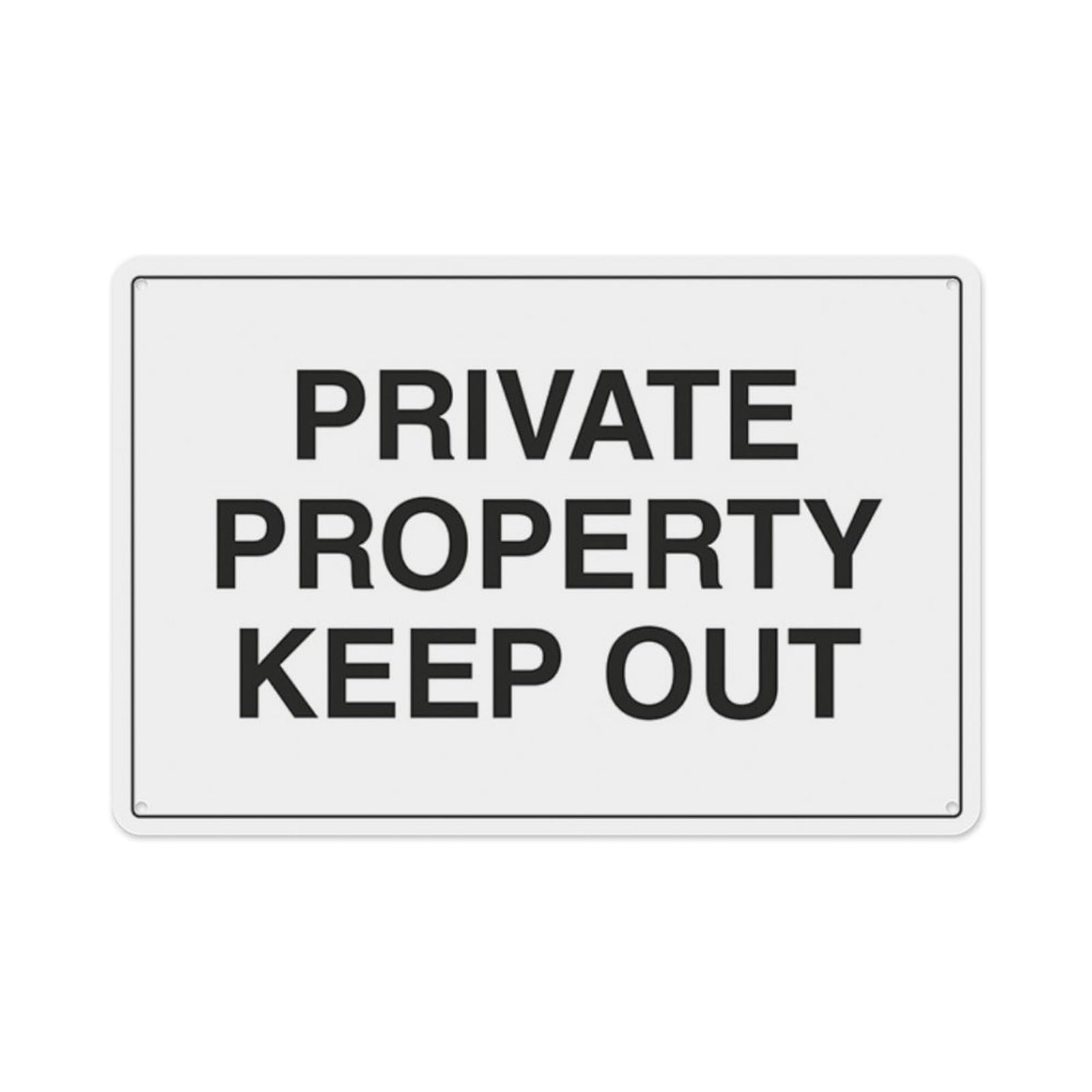 peiyeety Private Property - KeepAluminum Tin Warning Signs For Home Outdoor Garden 8X12 Inches