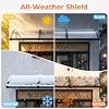 Toldo para puerta de 40x120 pulgadas, panel de policarbonato con protección UV y lluvia, panel de PC irrompible de 5mm, soporta nieve, toldo para exteriores de casa, patio y porche, a prueba de filtraciones, soporte de ABS resistente a la oxidación 8