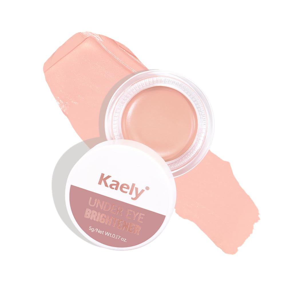Kaely Under Eye Brightener, Under Eye Concealer for Older Women, Color Correcting Pot Concealer for Dark Circles Brighten Makeup, corrector de ojeras,
