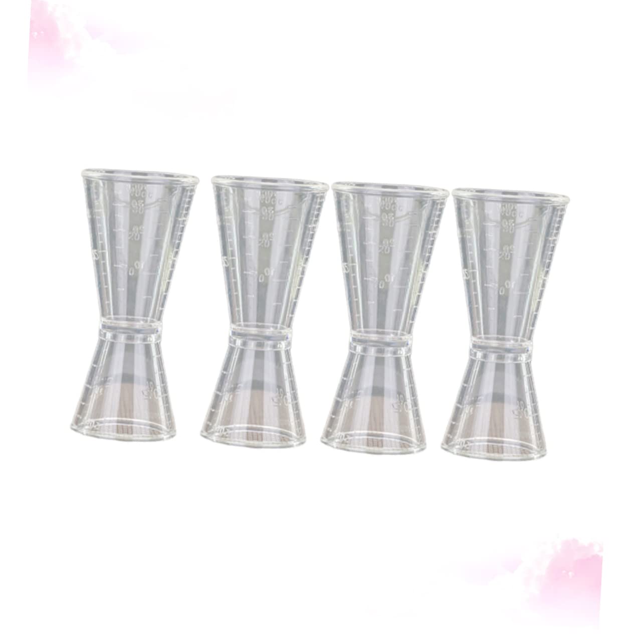 Cabilock Juego De 3 Utensilios Esenciales Para Bar En Casa: Vaso Medidor De 2 Onzas Medidor Preciso De Ingredientes Para Bebidas Kit De Accesorio Tamaño L 4 Piezas X 3