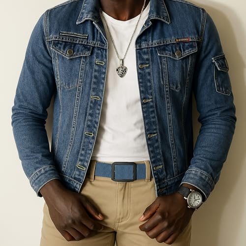 Reversible Nylon Elastic Ratchet Belt Men, Heavy Duty 2 in 1 Webbing 360 Degree Rotating Metal Buckle3