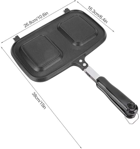 Miniatura 8 de Sartén, mango antiquemaduras, aluminio fundido, desayuno, doble cara, antiadherente, utensilios de cocina, herramienta para pasteles, huevos,