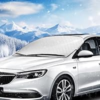 Frontscheibenabdeckung Winter,Frontscheibenabdeckung, Windschutzscheibenabdeckung,Auto Abdeckung Winter,Sonnenschutz Auto,Tragbarer Tasche, Gegen Sonne Staub Frost EIS für meisten Fahrzeuge