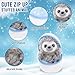Made By Aliens Snowball Zip up Surprise Egg Stuffed Animal – 6 inch – Cute and Soft Plush Toy Assortment for Friends Family All Ages – Spring Easter Birthday Christmas (Sloth)