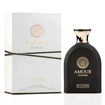INTENSE ELITE Amour Intense Long Lasting Perfume For Women And Men 100ML 3.4Oz Eau De Parfum With Pimento, Rose & Saffron Notes Unisex Perfume Ideal for Any Occasion