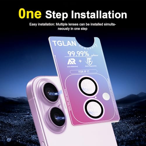 TGLAN for iPhone 17 Camera Lens Protector,Purple - image 8