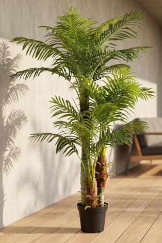 Miniatura 4 de Palmera Artificial 180 Cm. Deluxe Kp 103. Planta Artificial Con 26 Plumones De Palmera