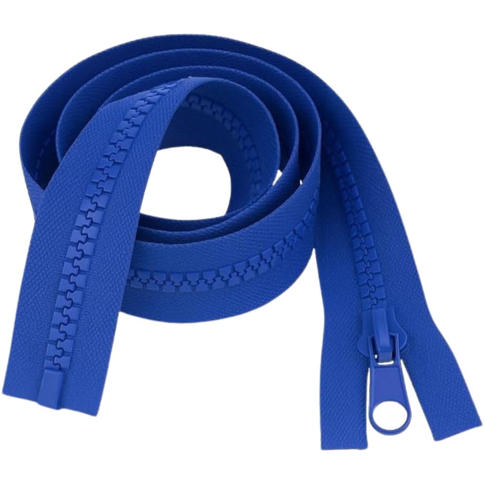 26" (66cm) Royal Blue Chunky Zip - Heavy-Duty Open-Ended Separating