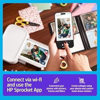 HP Sprocket Studio Plus 4x6 Wireless Instant Photo Printer – Wi-Fi, Premium Dye Sublimation, Compact - Prints Vibrant Color Pictures from iOS & Android Devices - Editing App for Fun, Creative Photos