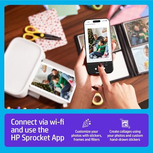 HP Sprocket Studio Plus 4x6 Wireless Instant Photo Printer,