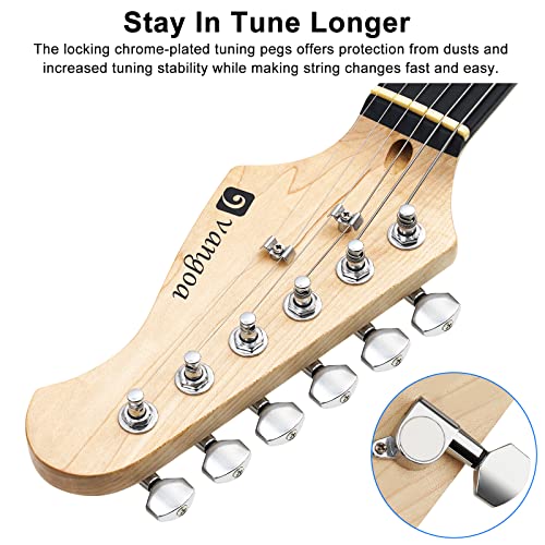 Electric Guitar 39 Inch Full Size Electric Guitar Beginner Starter Kit Bundle With Folding 10W Amp For Adults Teens,Metallic Blue, By Vangoa #TOP7